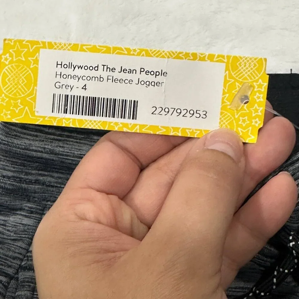 3/$30 Hollywood The‎ Jean People Honeycomb Fleece Jogger, Gray, Boys Size 4